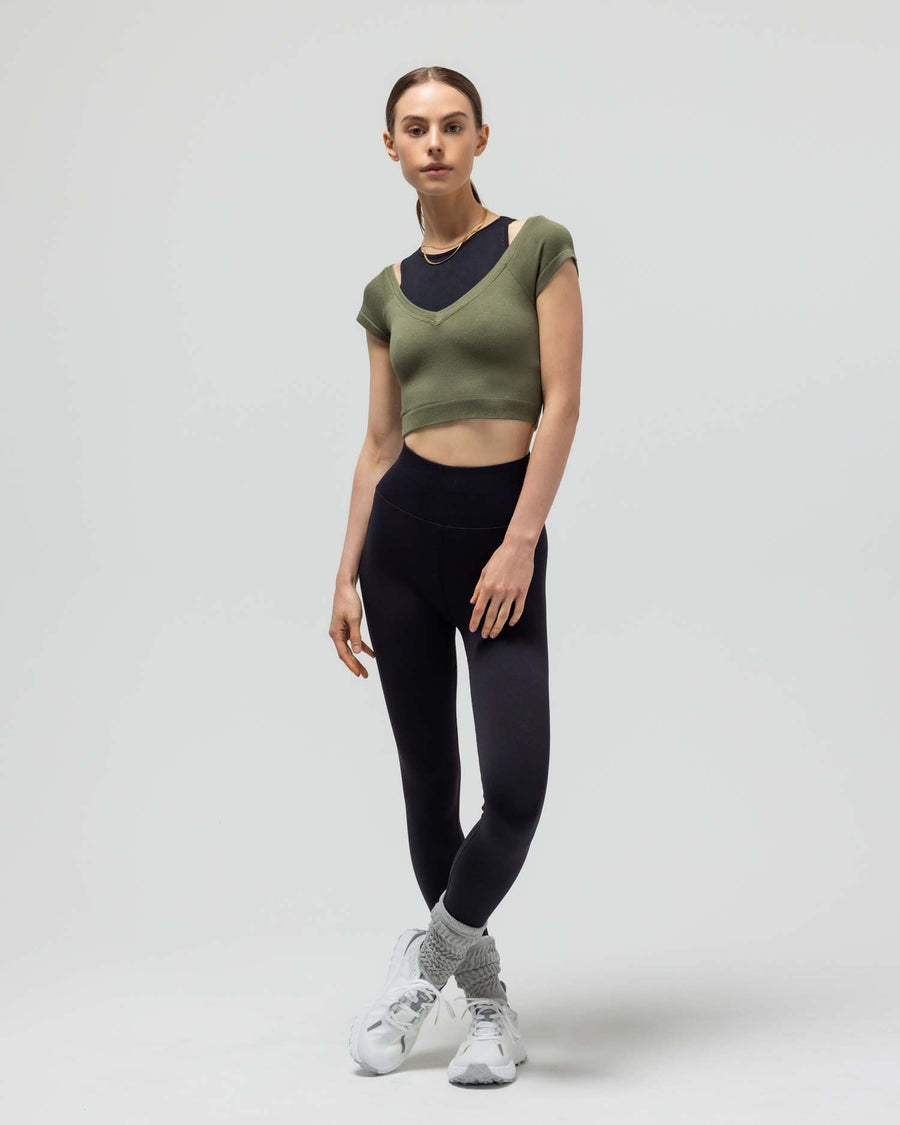 The Ribbed Cap-Sleeve Top